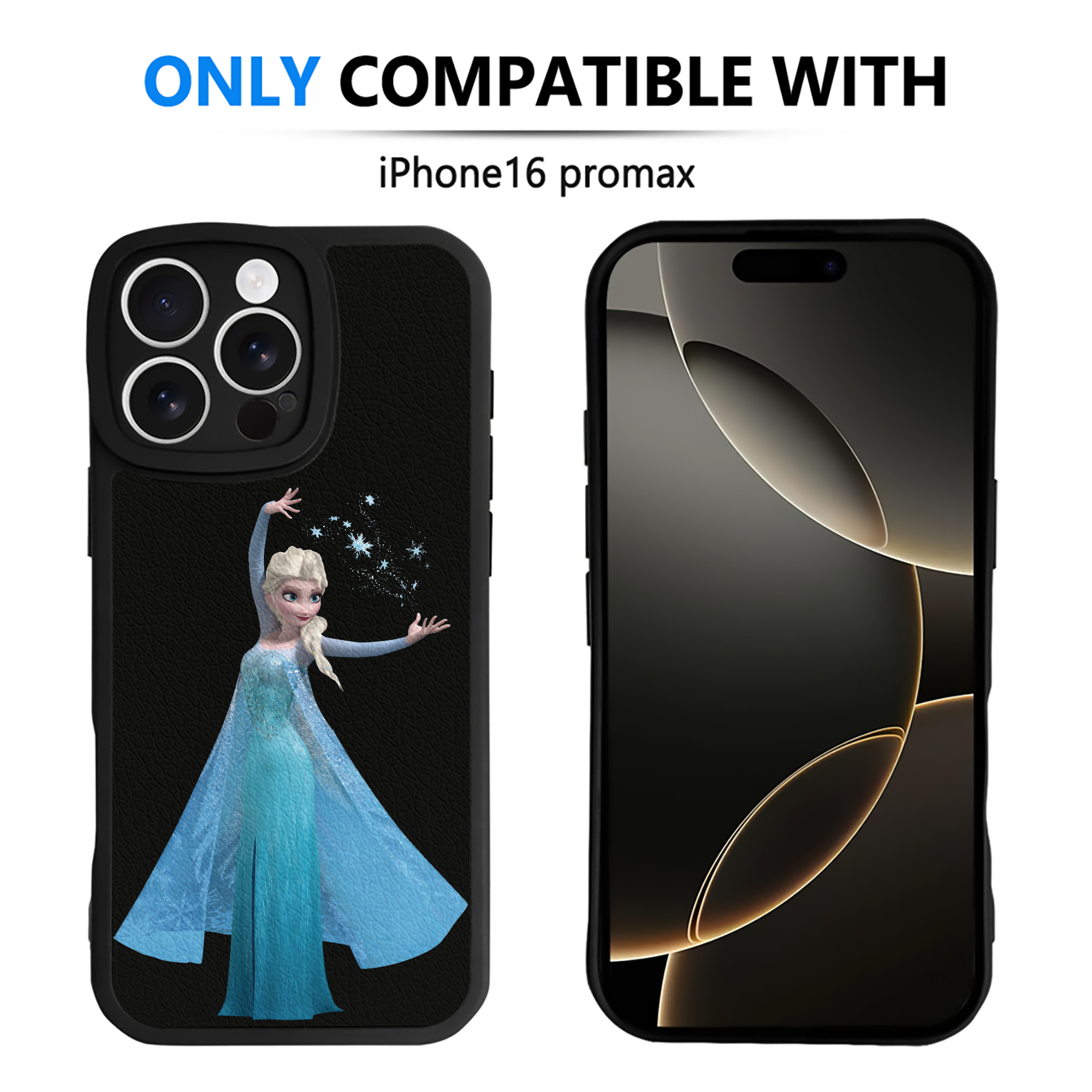 （画像用） アナと雪の女王 アンナ エルサ Frozen Anna Elsa 【iPhone 16シリーズ対応】シリコンスマホケース（レザー調） 材質：シリコン